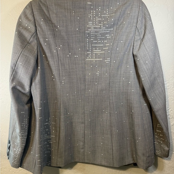 Richard Tyler Charcoal Blazer with Silver Accents - Picture 9 of 14